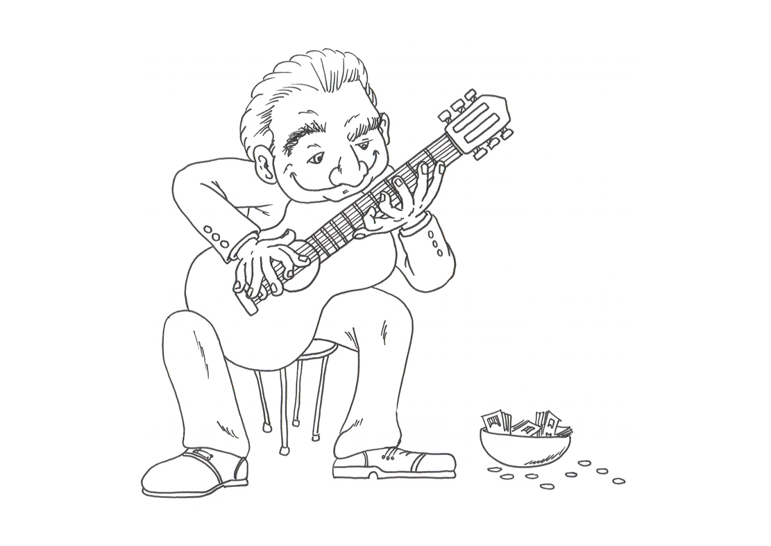 Gitaar Kleurplaten 