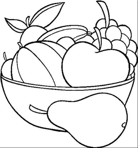 Kleurplaten Groente en fruit 