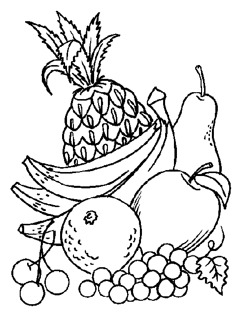 Kleurplaten Groente en fruit 