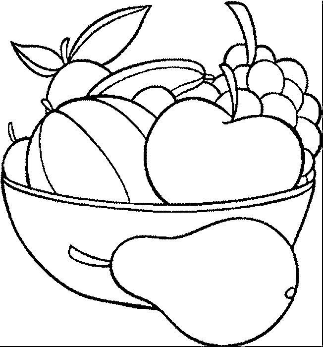 Kleurplaten Groente en fruit 
