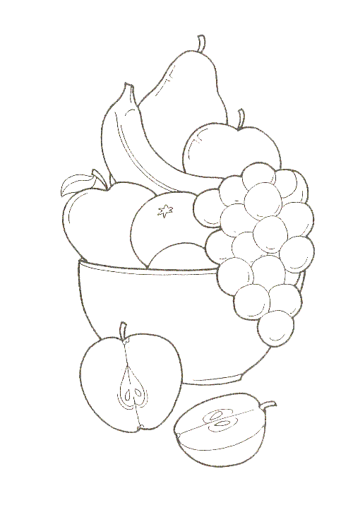 Kleurplaten Groente en fruit 