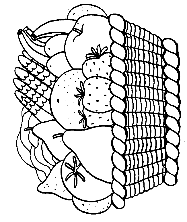 Kleurplaten Groente en fruit 