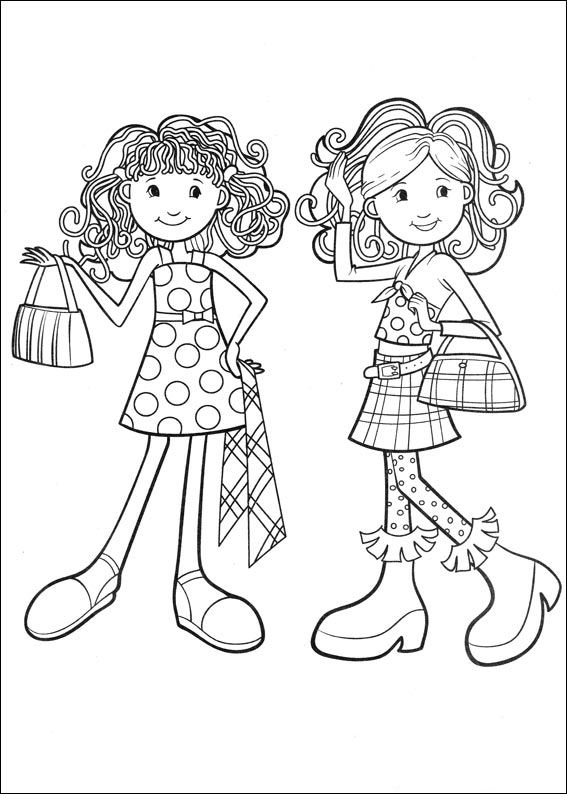 Kleurplaten Groovy girls 