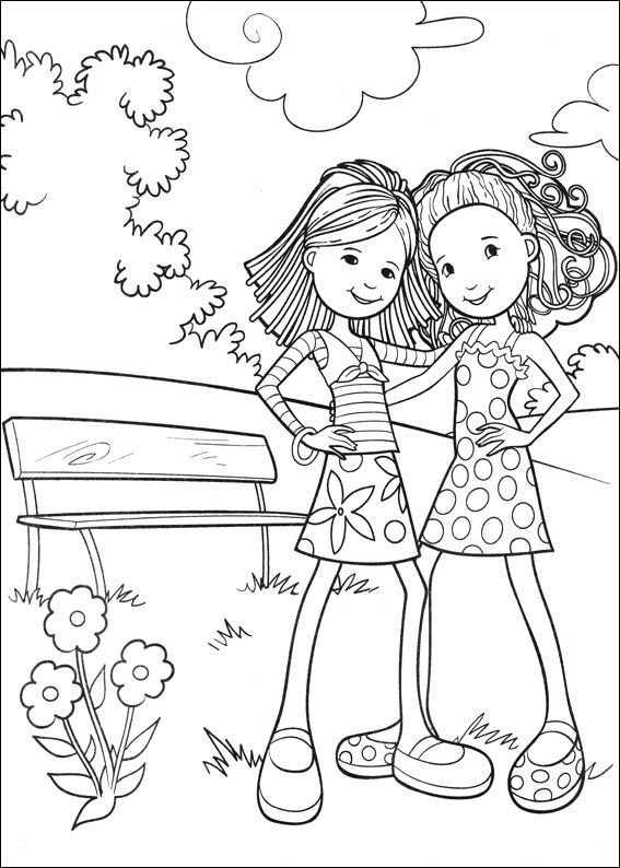Kleurplaat Groovy Girls » Animaatjes.nl
