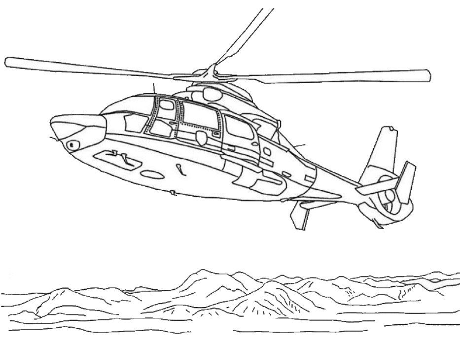Kleurplaten Helikopter 