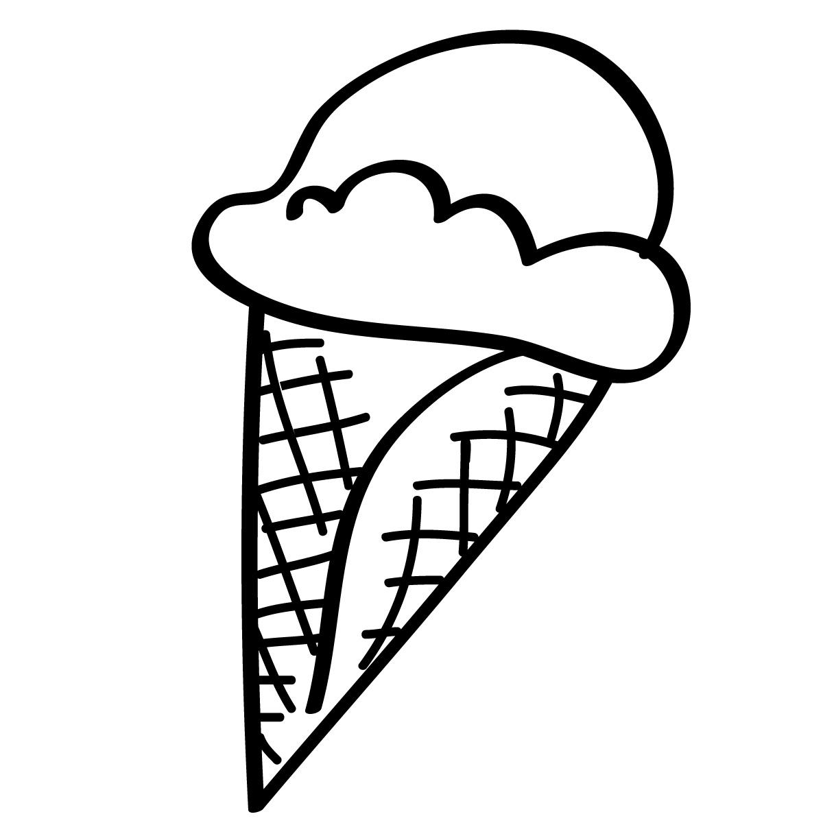 ice cream sundae clipart black and white - photo #31