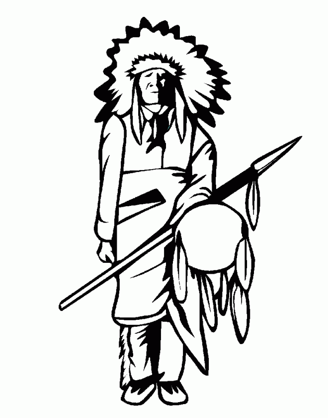Kleurplaten Indianen 