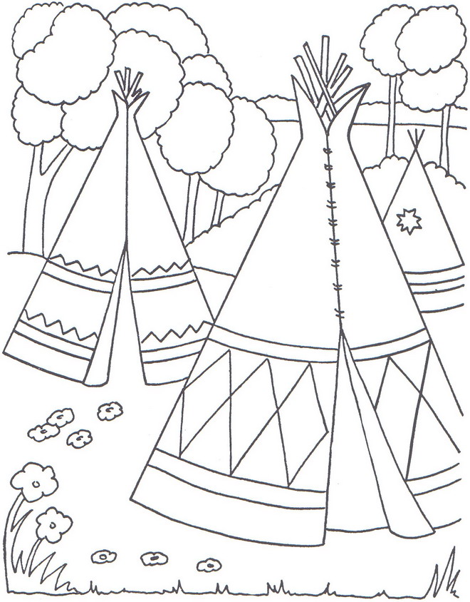 Kleurplaten Indianen 
