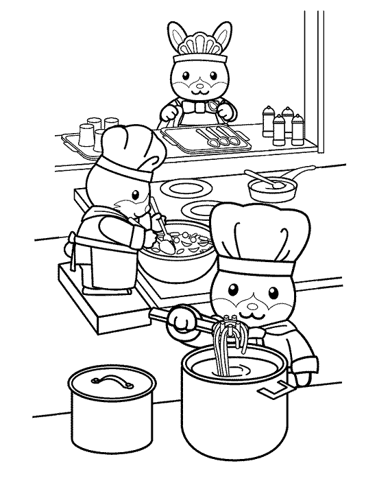 Kleurplaten Keuken en koken 