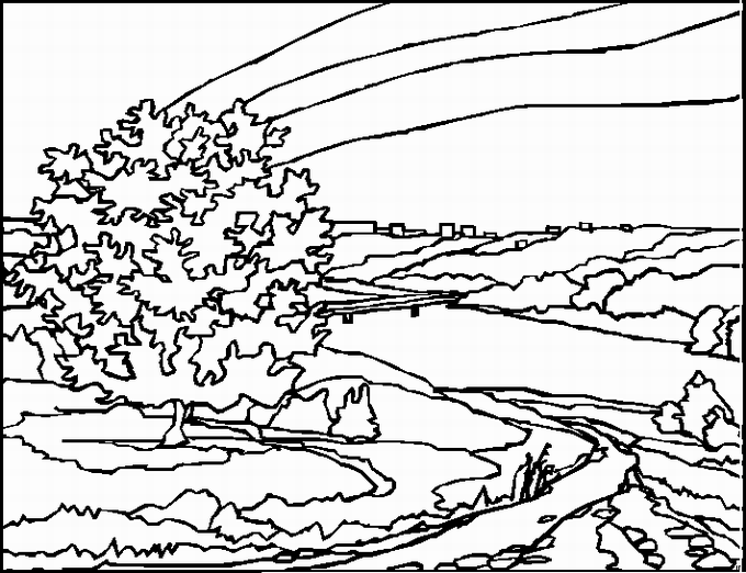 Kleurplaten Landschappen 