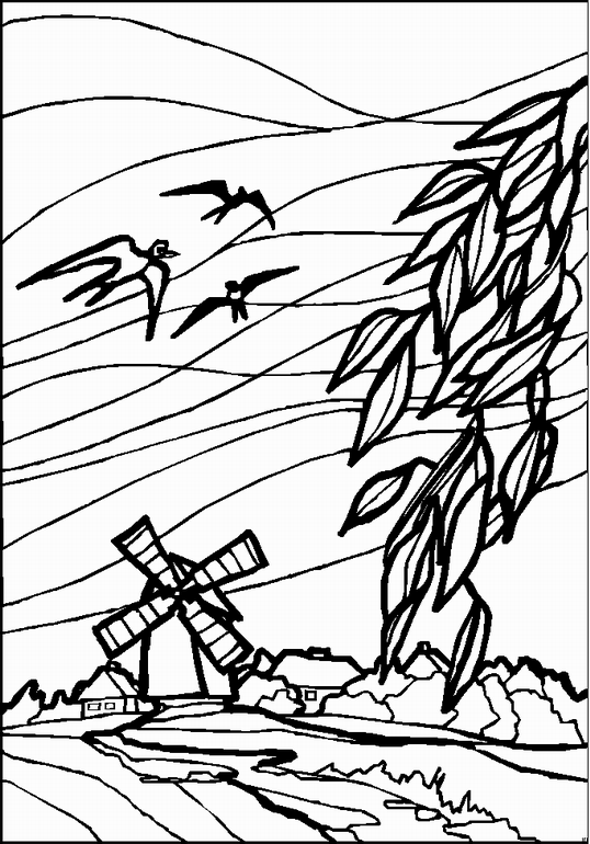 Kleurplaten Landschappen 