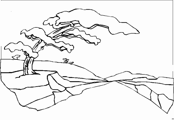 Kleurplaten Landschappen 