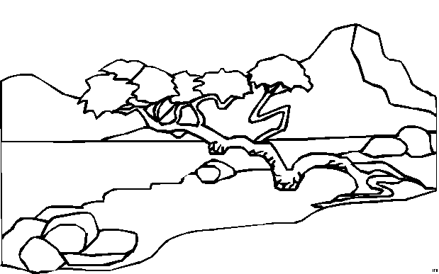 Landschappen Kleurplaten Animaatjesnl