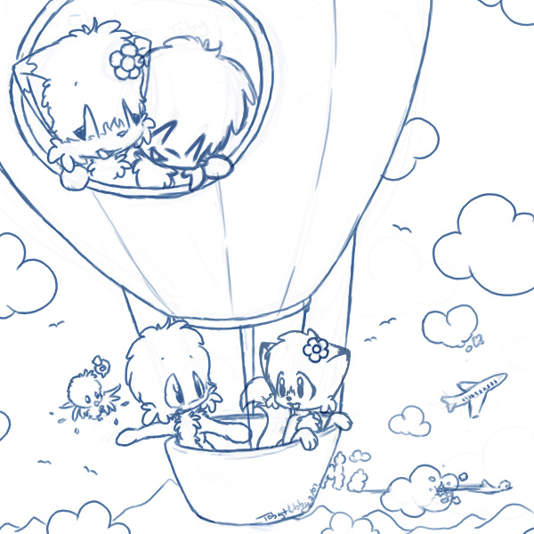 Kleurplaten Luchtballonnen 