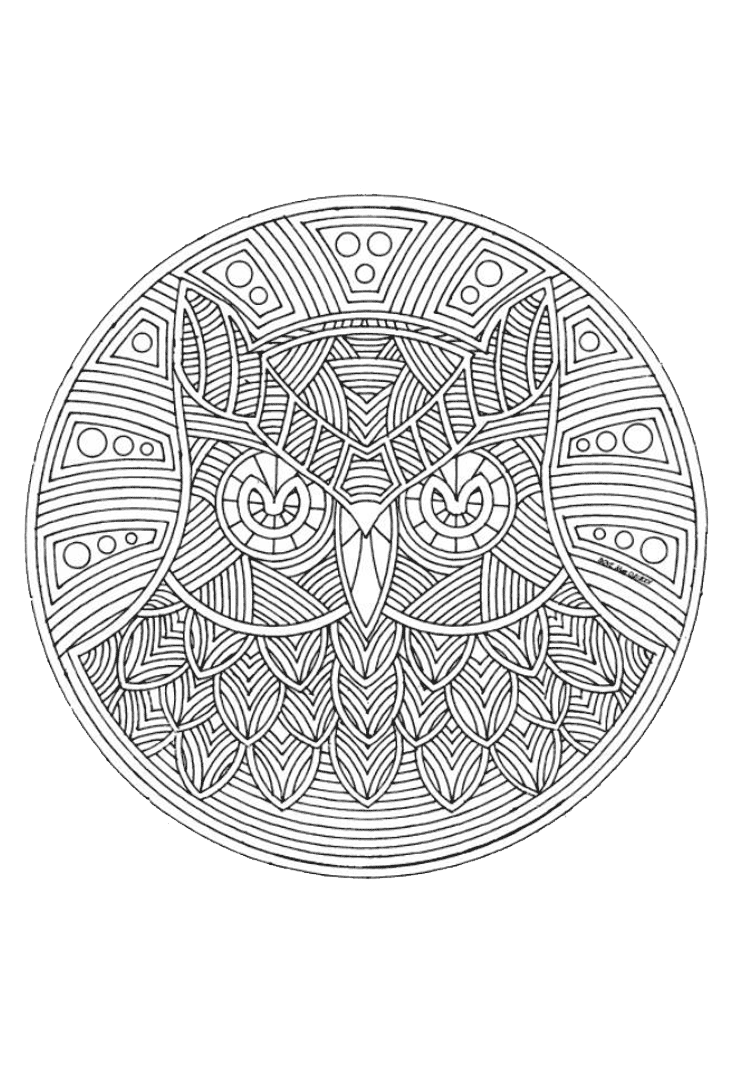 Kleurplaten Mandala dieren 