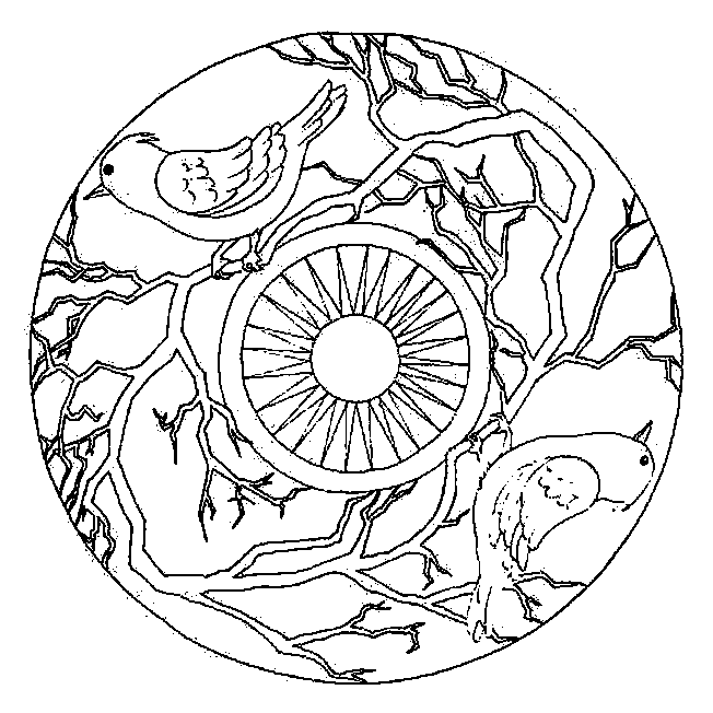 Kleurplaten Mandala dieren 