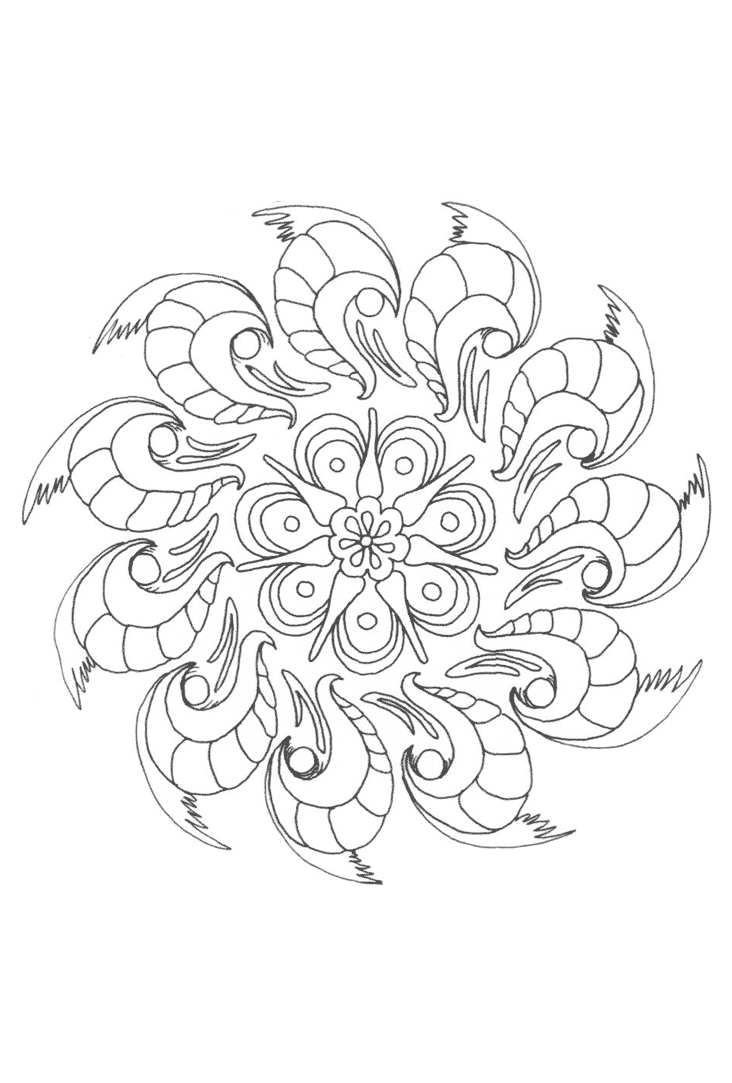Kleurplaten Mandala dieren 