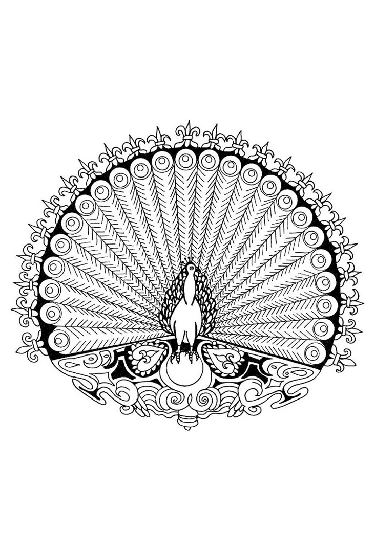 Kleurplaten Mandala dieren 