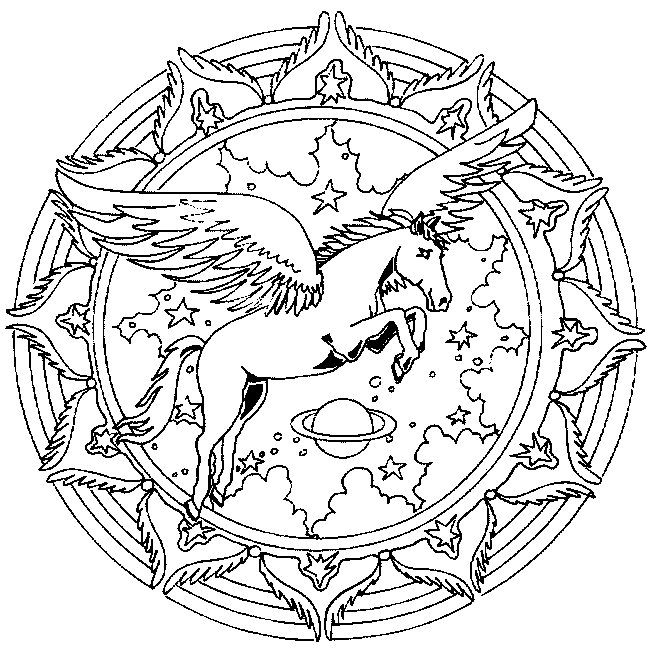 Kleurplaten Mandala dieren 