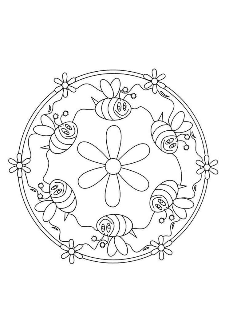 Kleurplaten Mandala dieren 