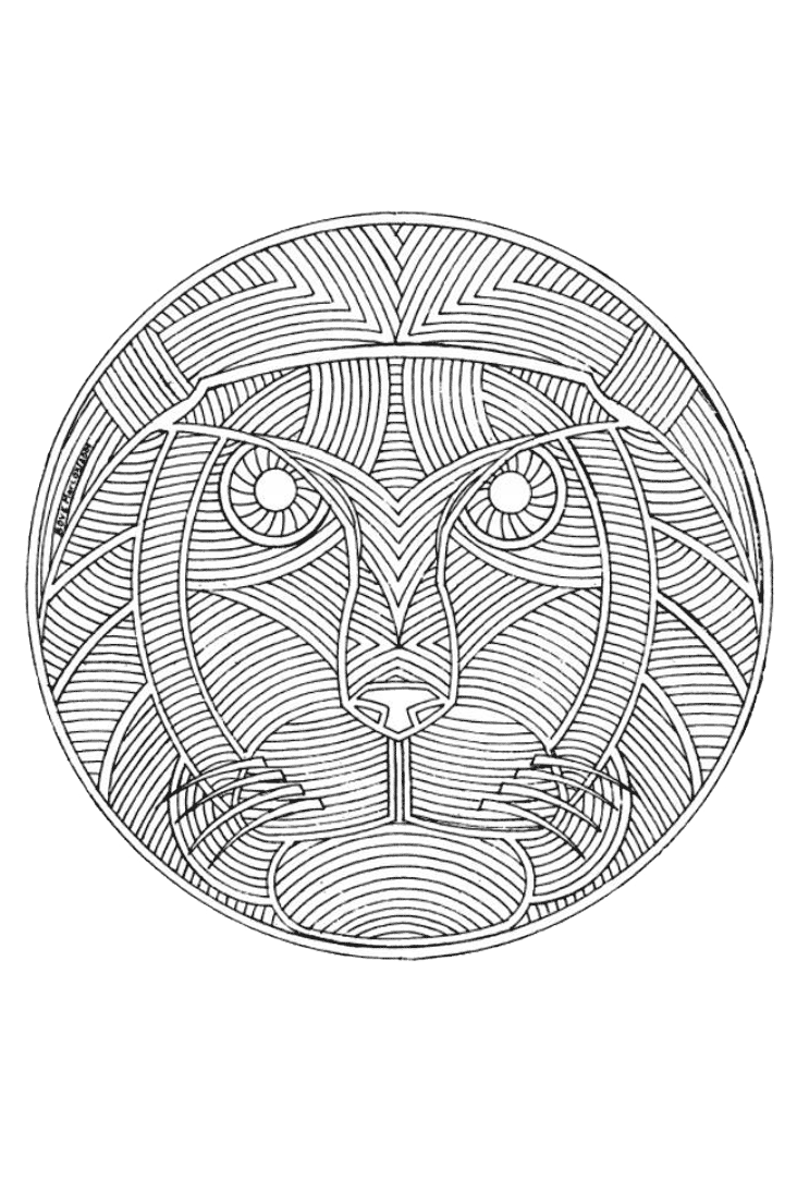 Kleurplaten Mandala dieren 