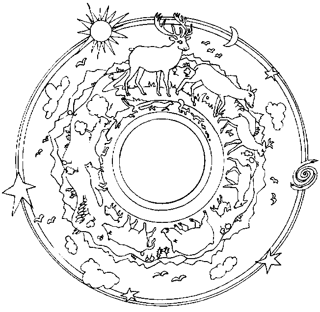 Kleurplaten Mandala dieren 