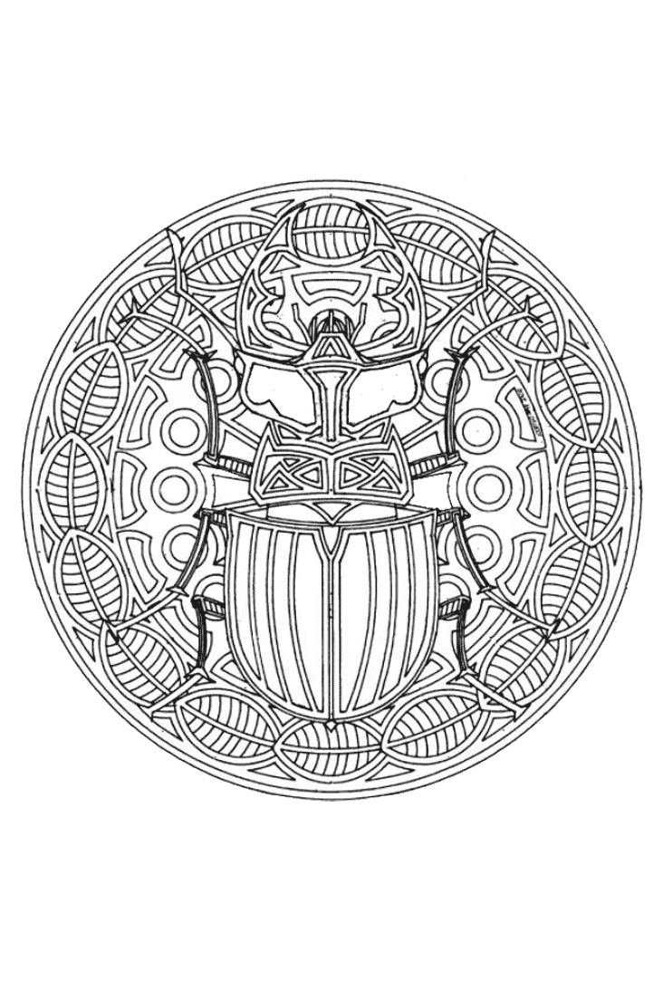 Kleurplaten Mandala dieren 