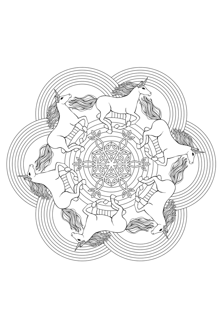 Kleurplaten Mandala dieren 