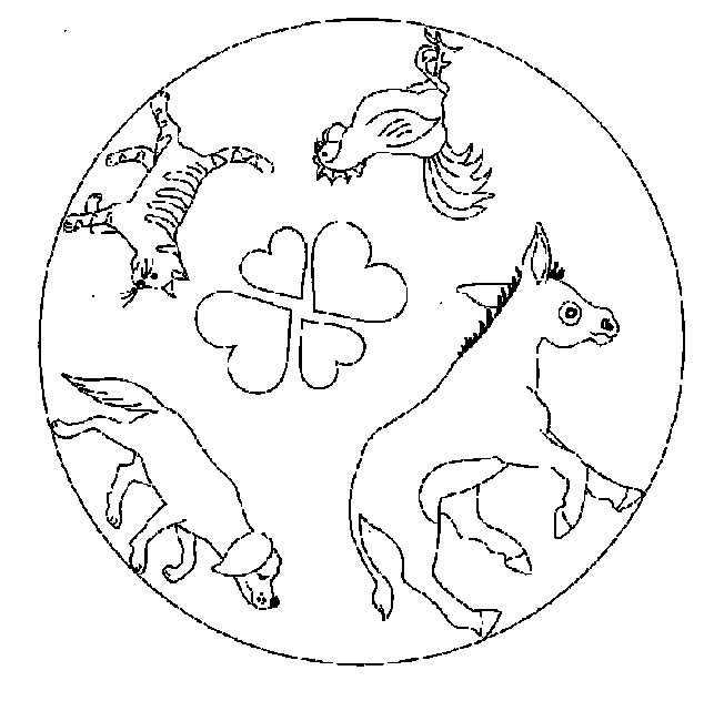 Kleurplaten Mandala dieren 