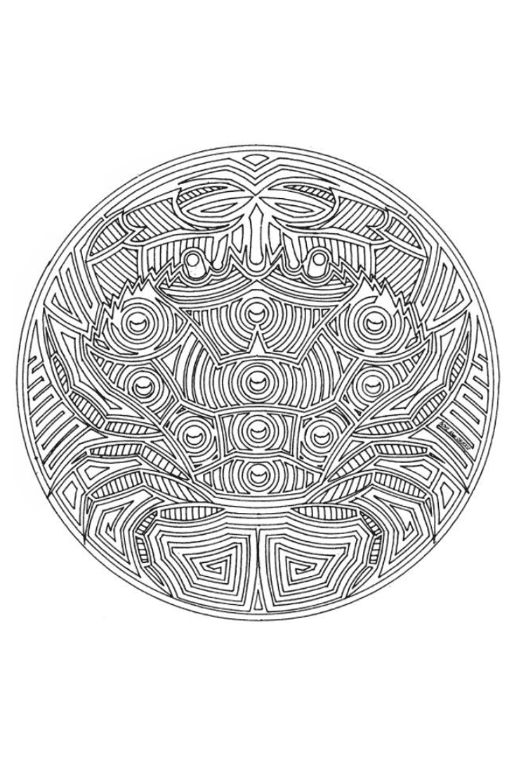 Kleurplaten Mandala dieren 