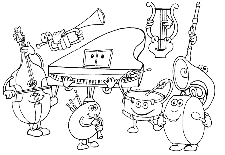 Muziek Kleurplaten 