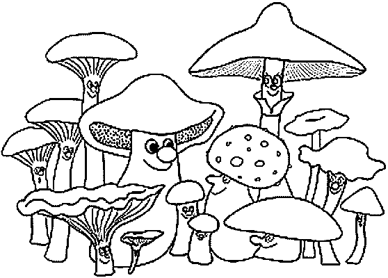 Paddestoelen Kleurplaten 