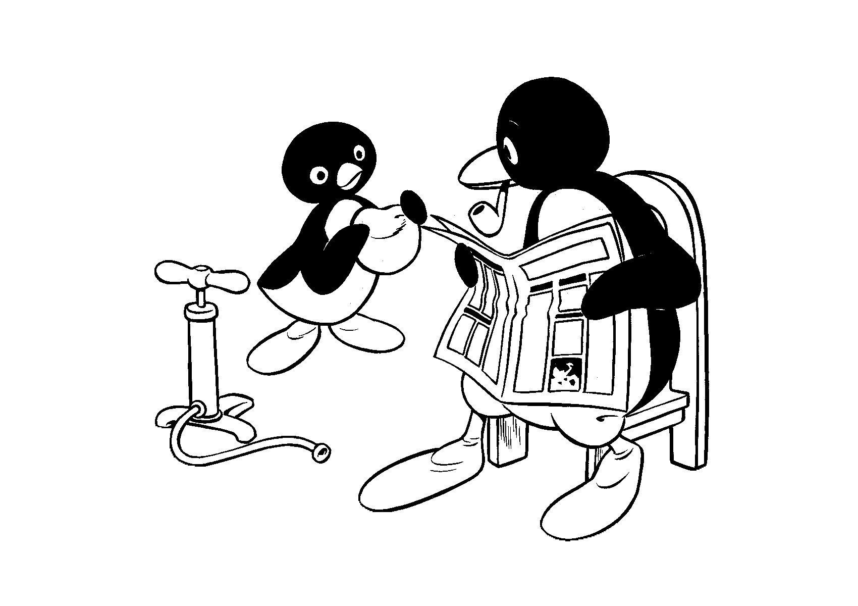 Kleurplaten Pingu 