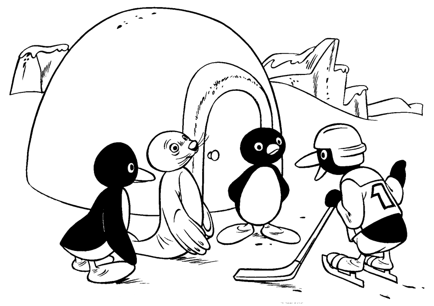 Kleurplaten Pingu 