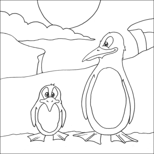 Pinguin Kleurplaten 