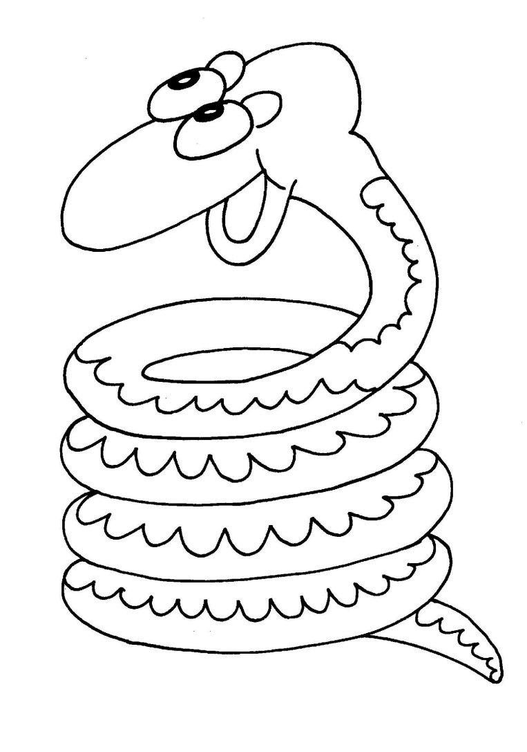 Змея символ года распечатать Free Printable Snake Coloring Pages For Kids Snake coloring pages, Coloring page
