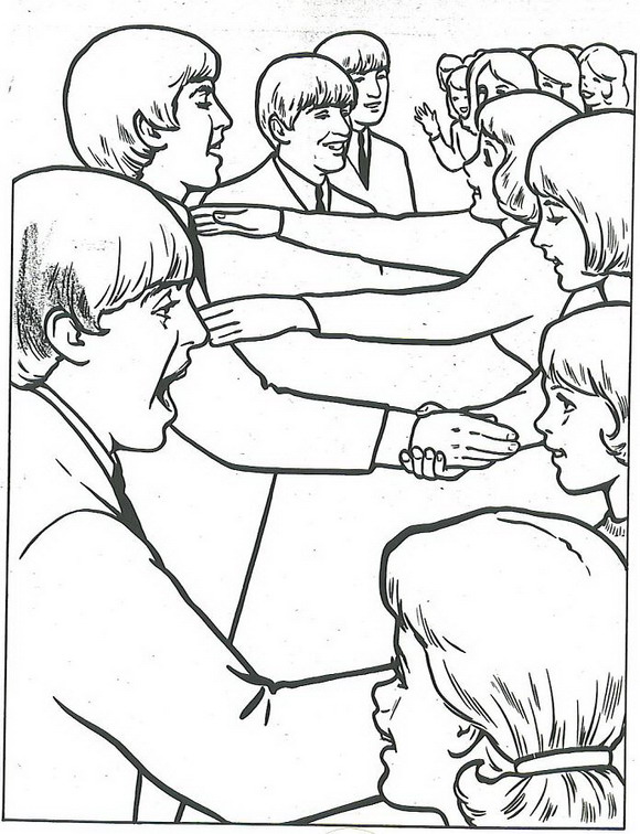 Kleurplaten The beatles 