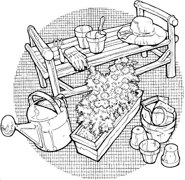 Tuinieren Kleurplaten 