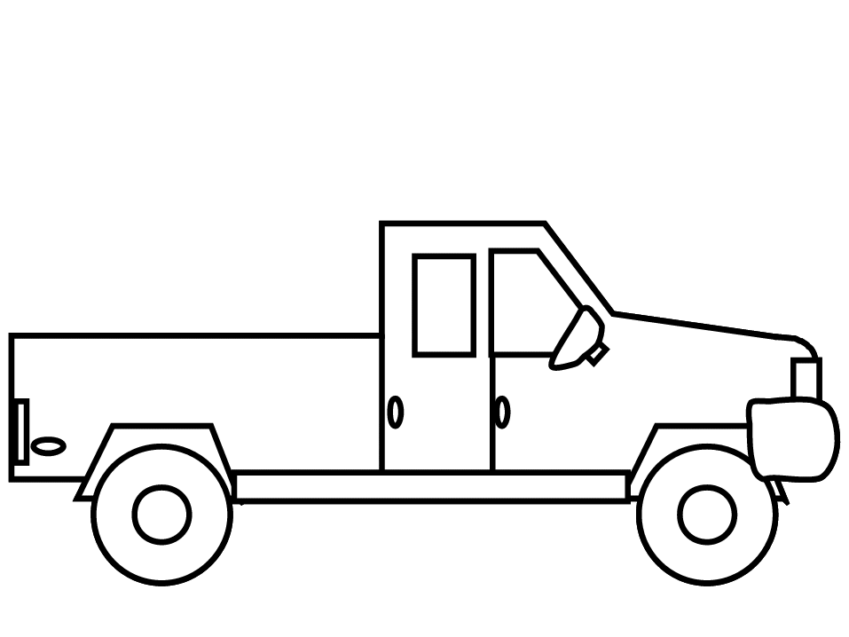 Kleurplaat Vrachtauto » Animaatjes.nl