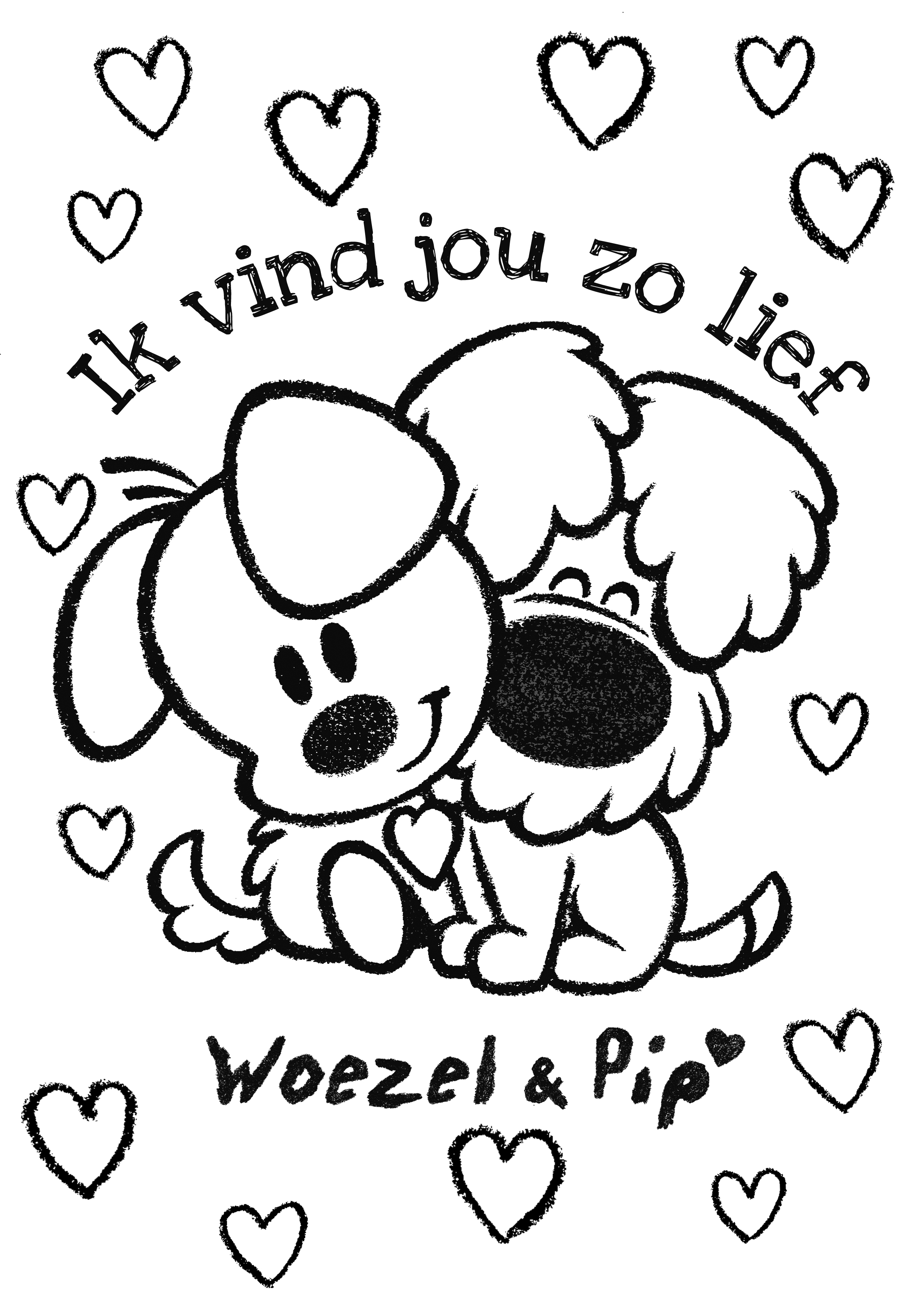 Kleurplaten Woezel en pip 