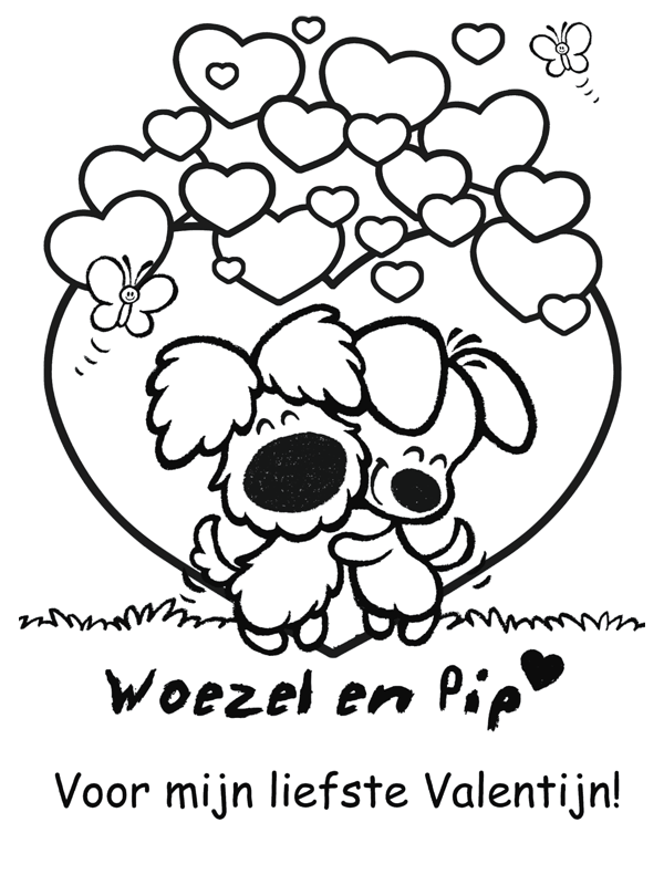 Kleurplaten Woezel en pip 