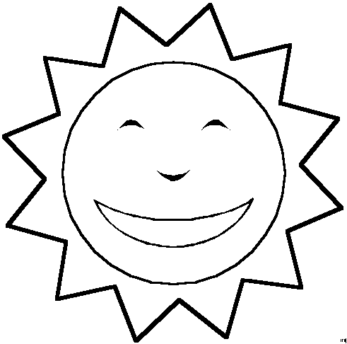 Zon Kleurplaten 
