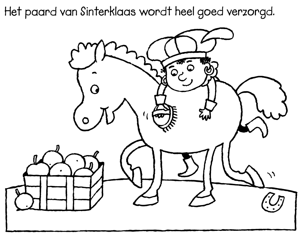 Paard Sinterklaas Kleurplaat