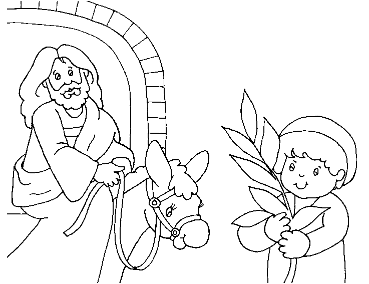 palm sunday donkey coloring pages - photo #17