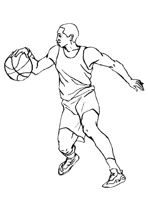 Basketbal Kleurplaat. Basketbal Kleurplaten Sport kleurplaten 