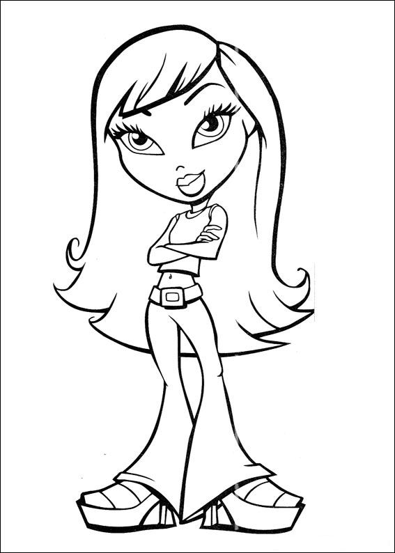 Bratz Kleurplaat. Kleurplaten Bratz Tv series kleurplaten 