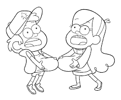 Gravity Falls Kleurplaat. Gravity falls Kleurplaten Tv series kleurplaten Mabel En Dipper Kleurplaat