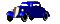 Auto Mini plaatjes Ronddraaiende Blauw Auto Bewegend