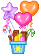 Ballonnen Mini plaatjes Ballonnnen Met Cadeau Bewegend Klein Kawaii