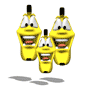 Banaan Mini plaatjes Mini Plaatjes Dansende Bananen